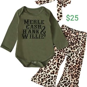 Long sleeve Merle cash Hank and Willie outfit
